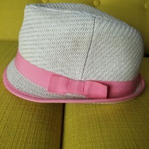Fedora hat with peach band